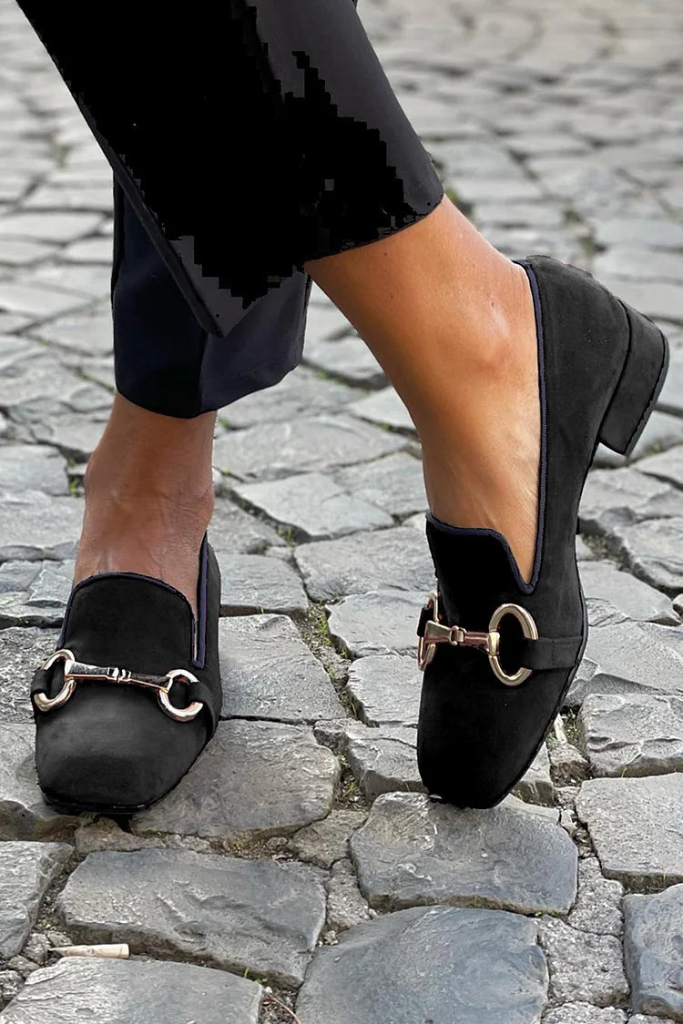 NORTHLINE STUDIO | BLACK LOAFERS WITH GOLDEN BIT