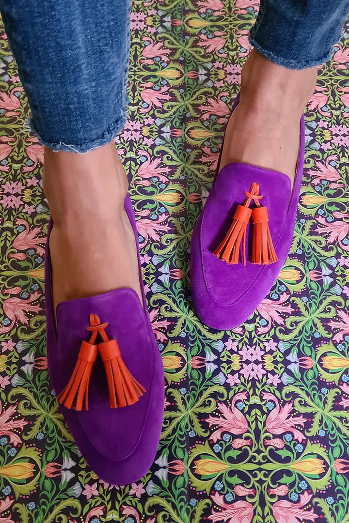 NORTHLINE STUDIO | PURPLE LOAFERS WITH TASSELS