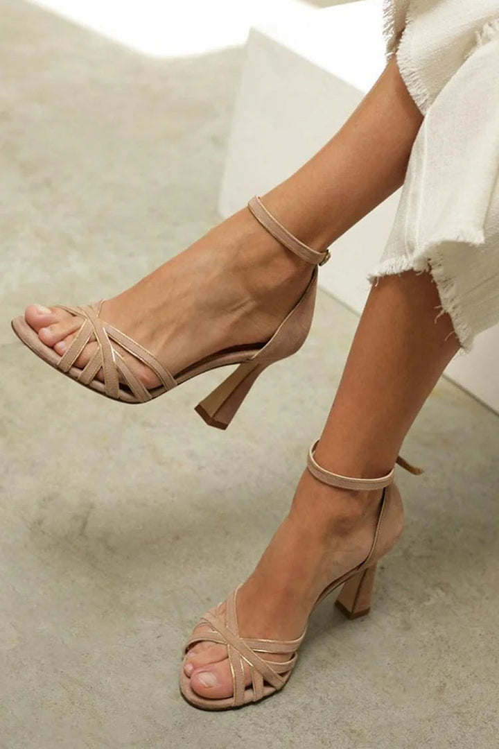 NORTHLINE STUDIO | STRAPPY MID-HEEL SANDALS