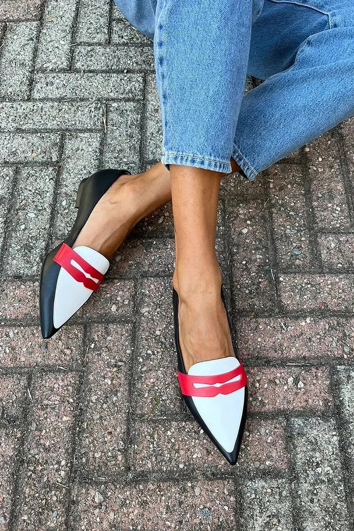 NORTHLINE STUDIO | TWO-TONE POINTED SLIPPERS