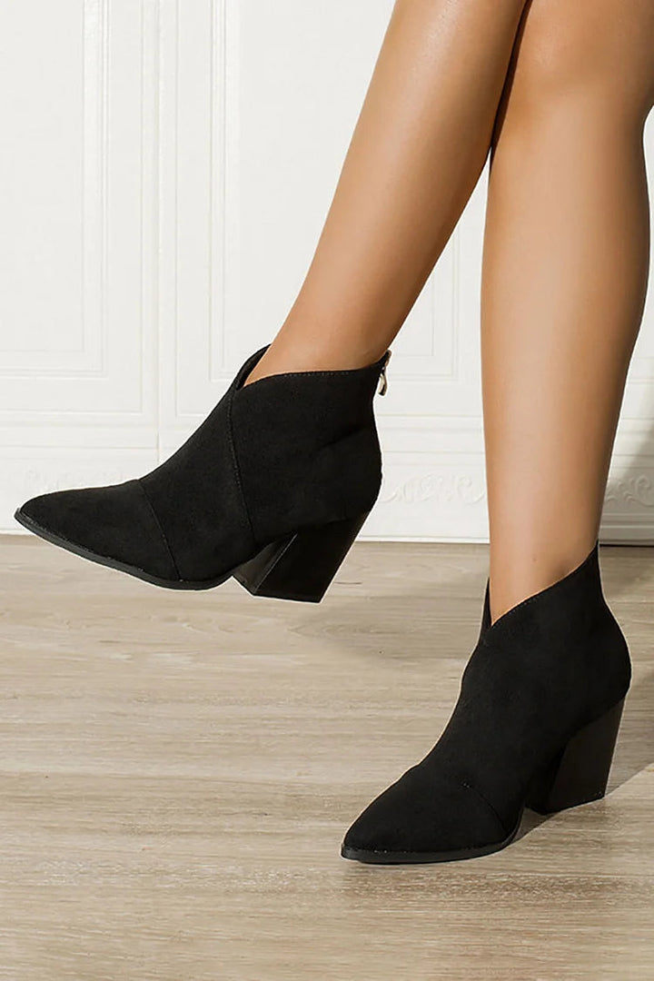 NORTHLINE STUDIO | POINTED ANKLE BOOT WITH SUEDE EFFECT