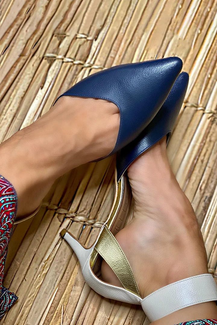 NORTHLINE STUDIO | TWO-TONE SLINGBACK WITH ELEGANT HEEL