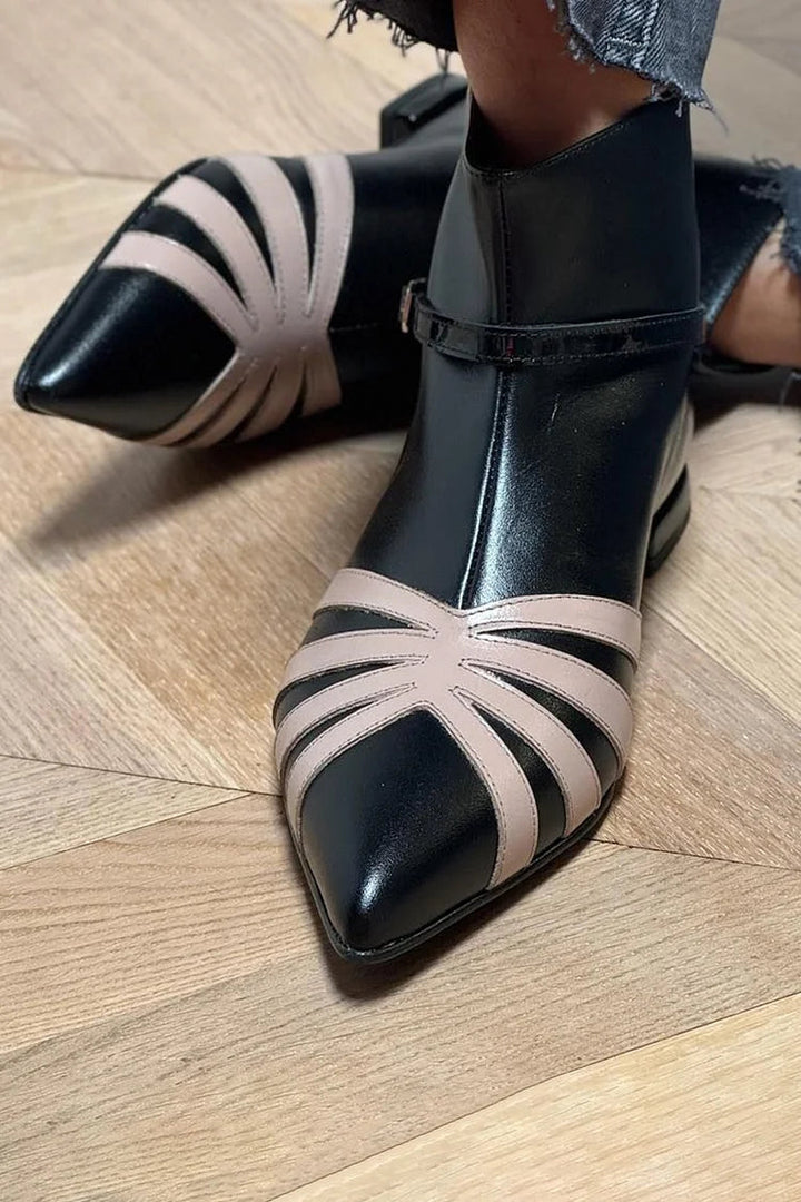 NORTHLINE STUDIO | POINTED GEOMETRIC ANKLE BOOT