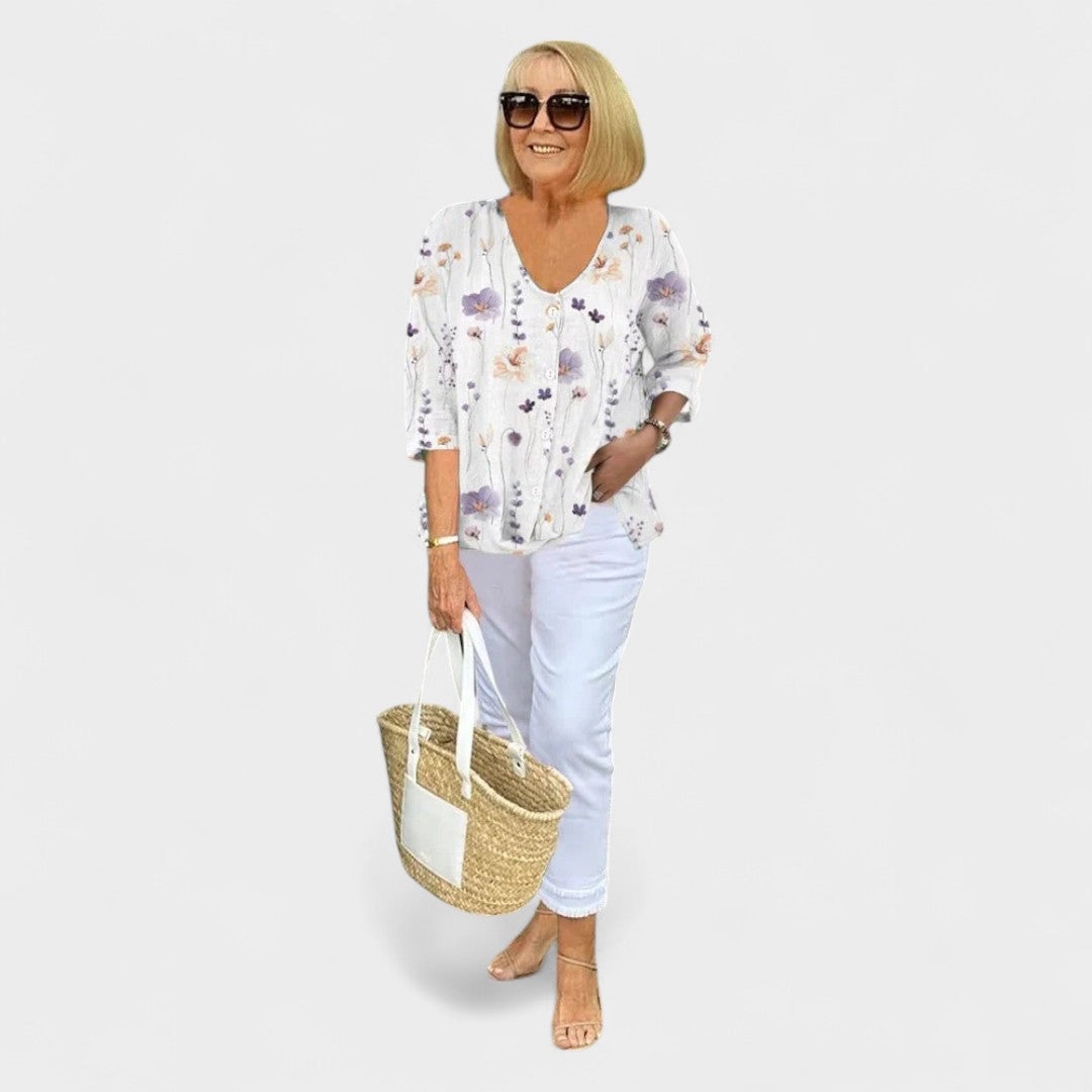 NORTHLINE STUDIO | BLOOM BUTTON BLOUSE
