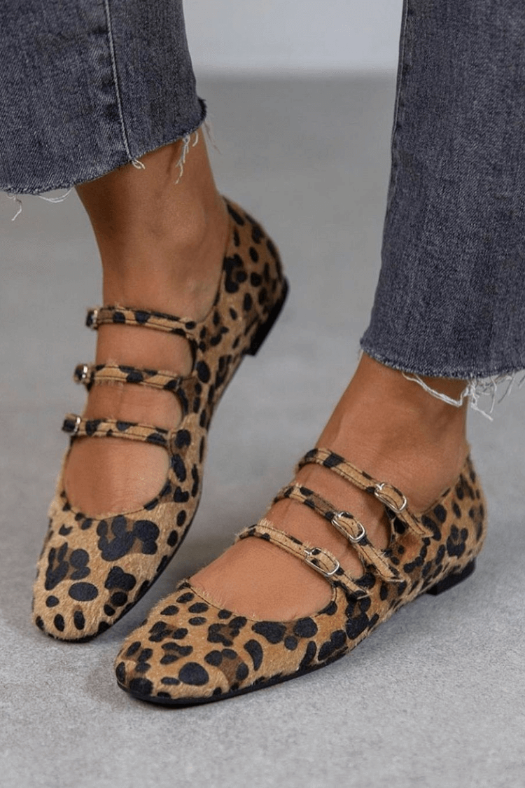 NORTHLINE STUDIO | LEOPARD BUCKLE FLATS