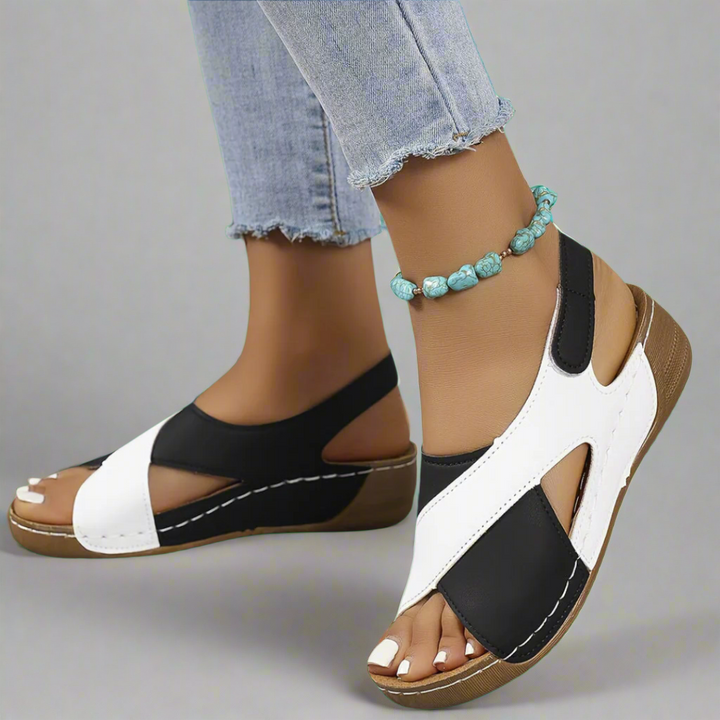NORTHLINE STUDIO | COLORBLOCK SLINGBACK SANDALS