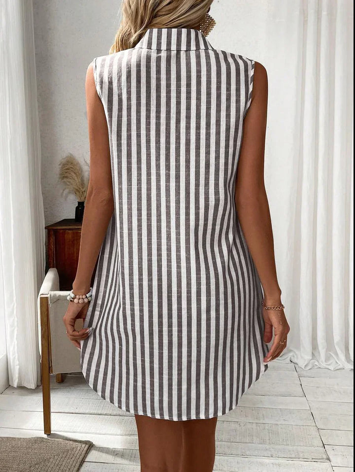 MARIE | STRIPED SHIRT DRESS
