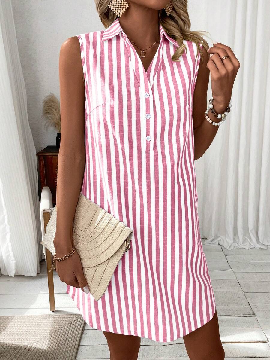MARIE | STRIPED SHIRT DRESS