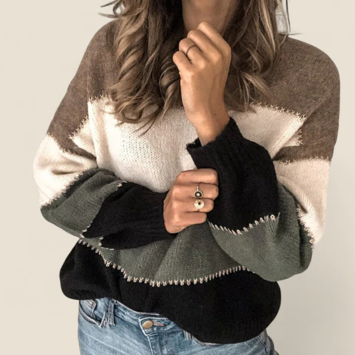 Livia | Cozy Colorblock Sweater