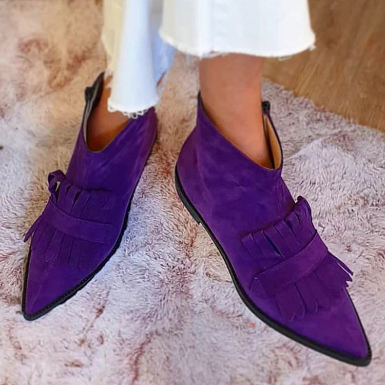 NORTHLINE STUDIO | FRINGED ANKLE BOOTS