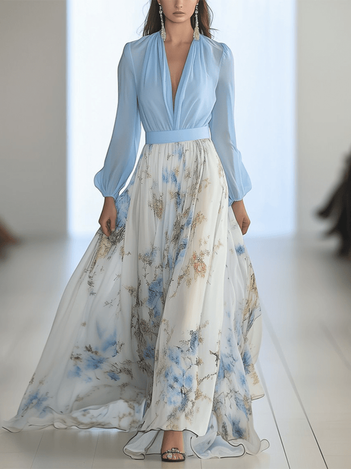 VIOLET | ELEGANT FLORAL MAXI DRESS