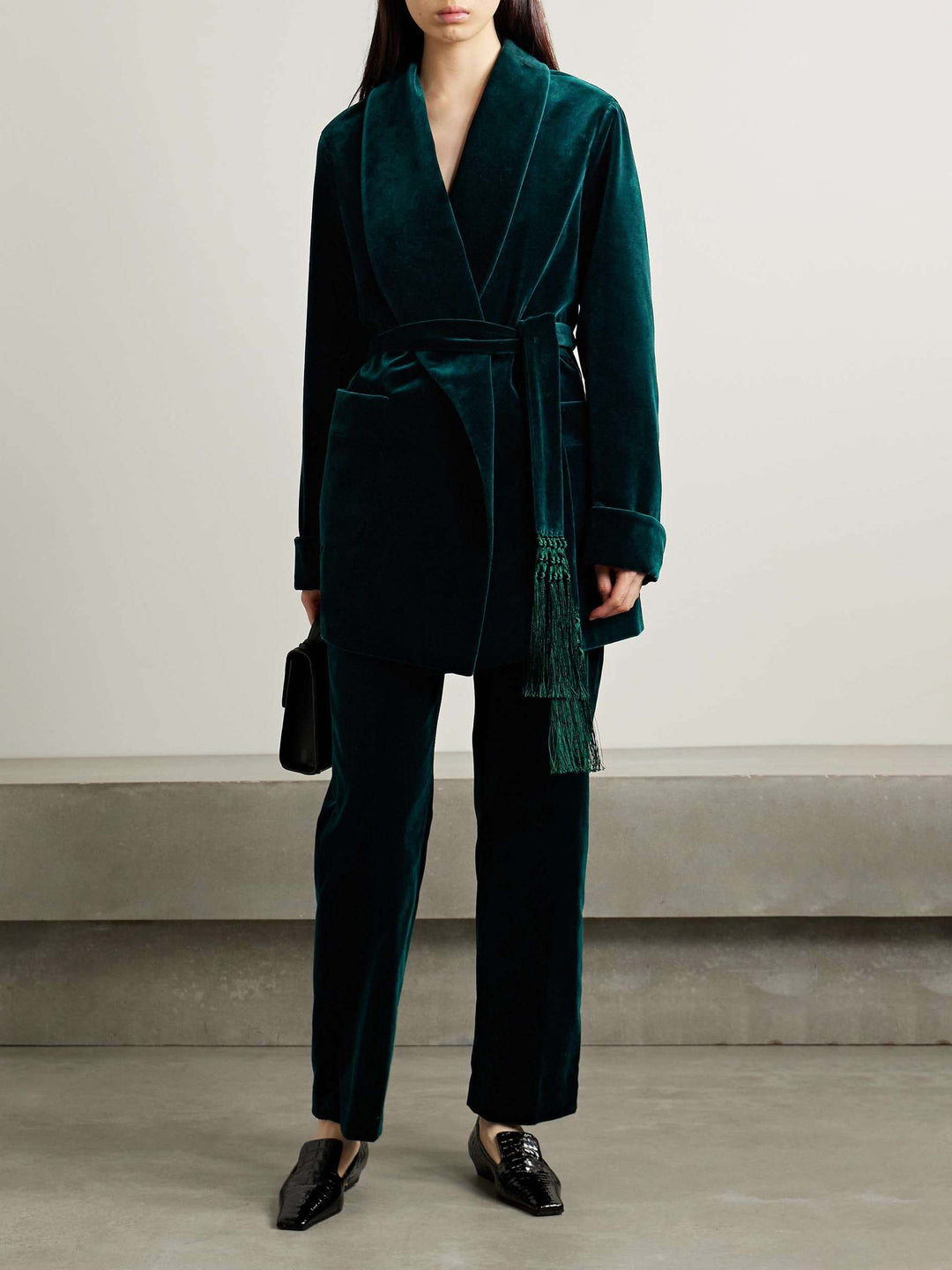 NORTHLINE STUDIO | EMERALD VELVET COAT