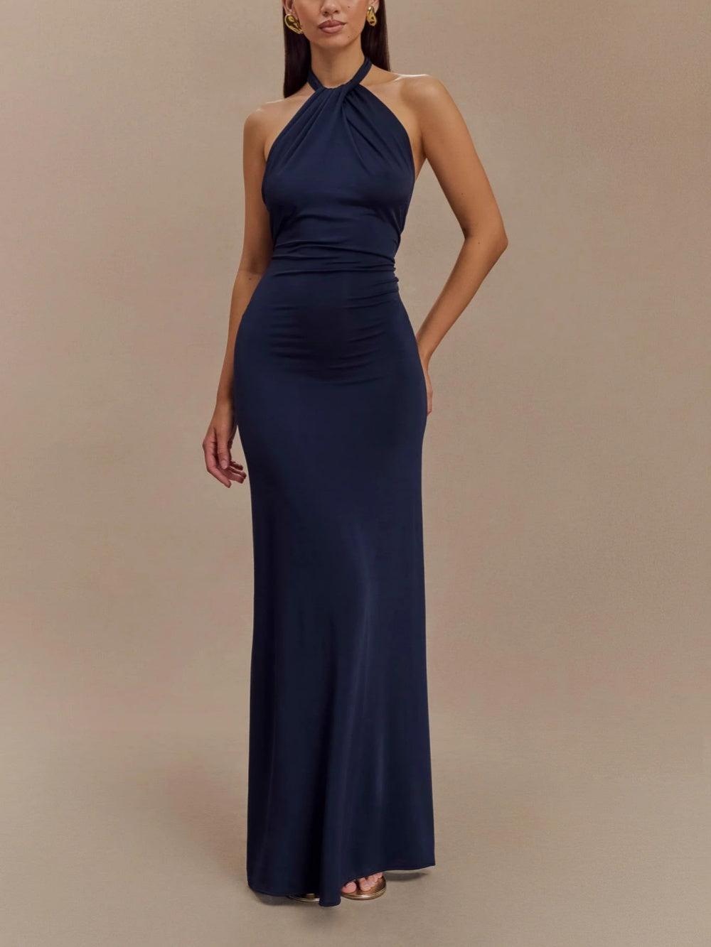 Elaine | Halter Neck Maxi Dress