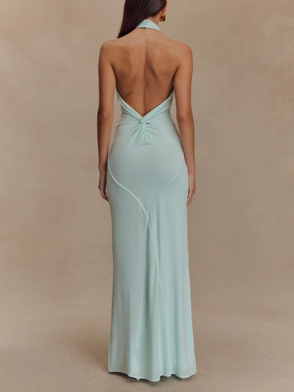 Elaine | Halter Neck Maxi Dress