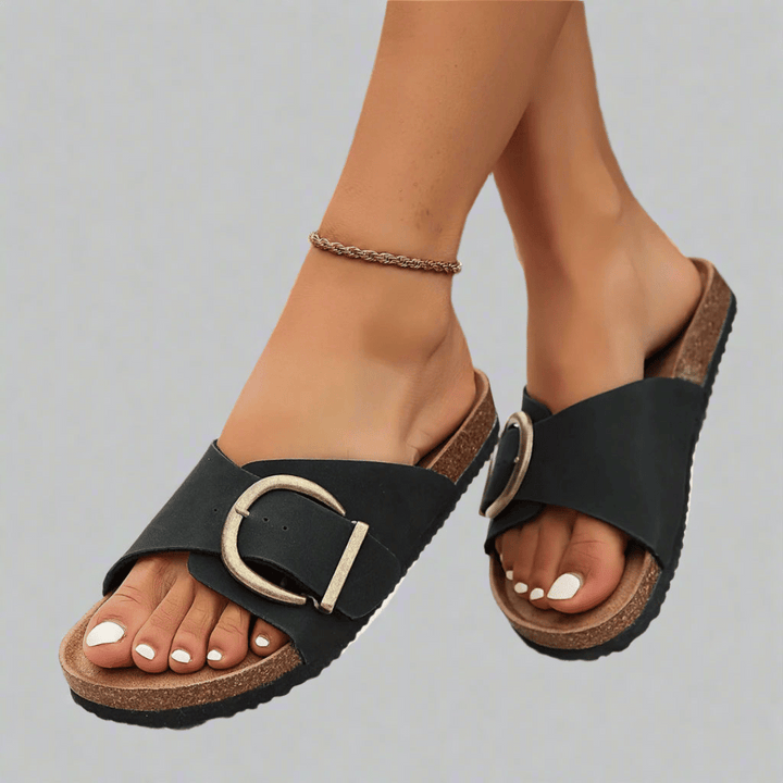 NORTHLINE STUDIO | BUCKLE SLIDE SANDALS