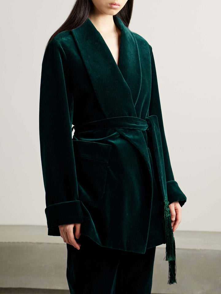 NORTHLINE STUDIO | EMERALD VELVET COAT