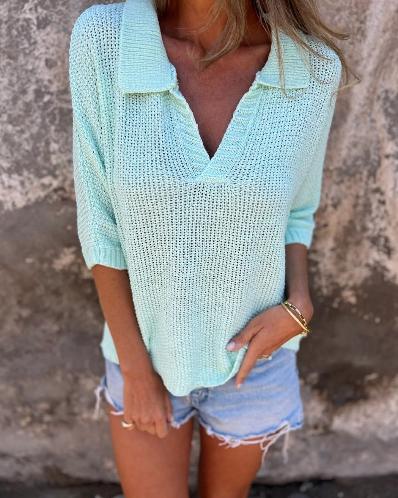 NORTHLINE STUDIO | COLLARED KNIT SWEATER