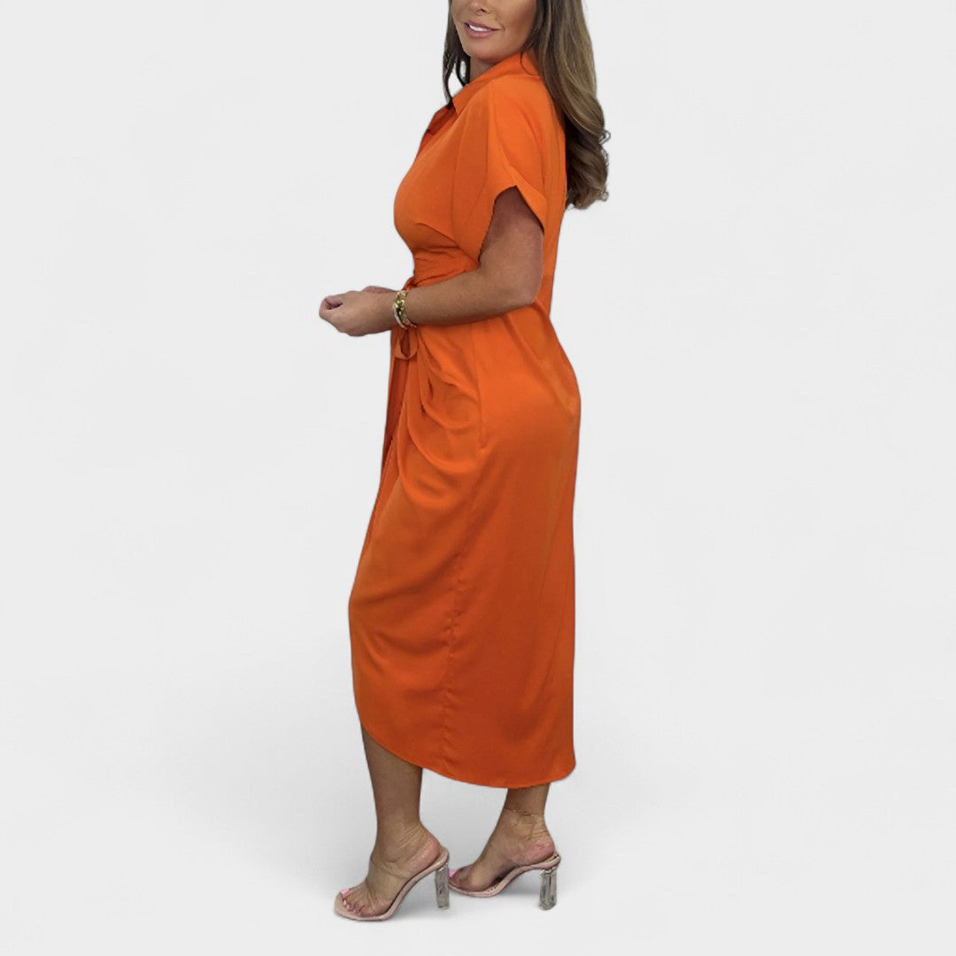 NICOLE | TIE-FRONT SHIRT DRESS