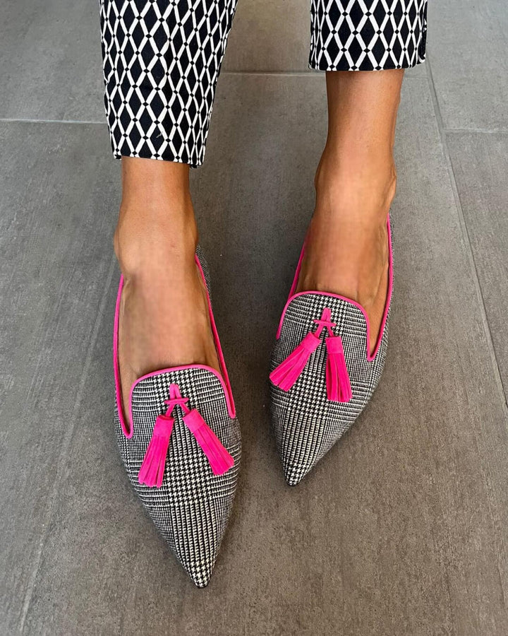 NORTHLINE STUDIO | POINTED LOAFER WITH FLUO FRINGES