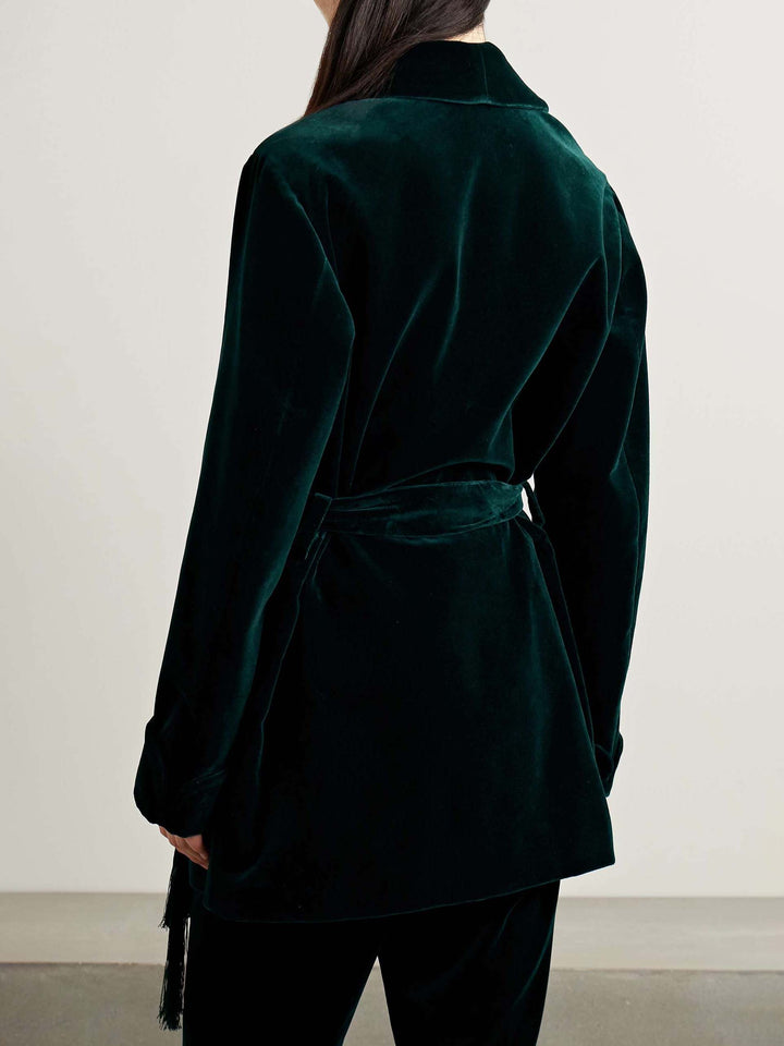 NORTHLINE STUDIO | EMERALD VELVET COAT