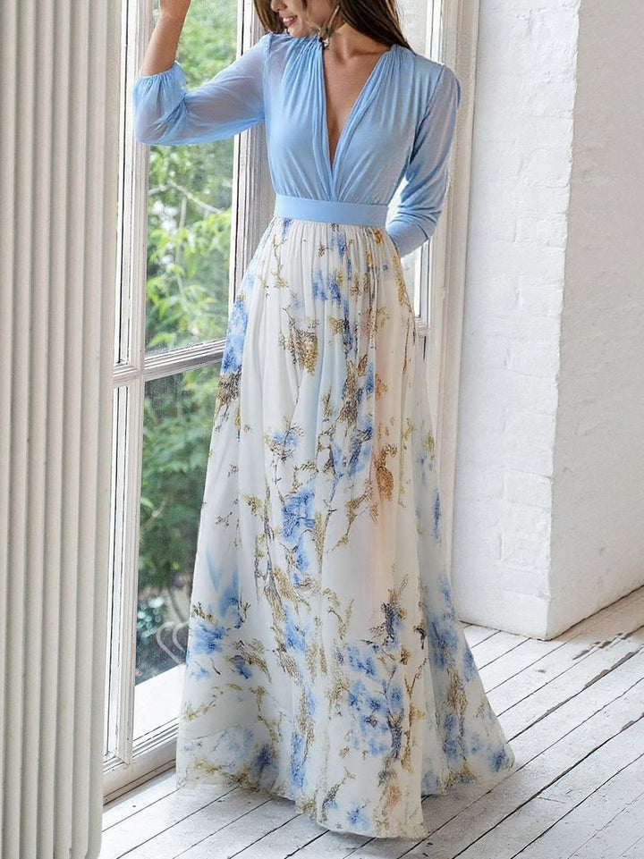 VIOLET | ELEGANT FLORAL MAXI DRESS