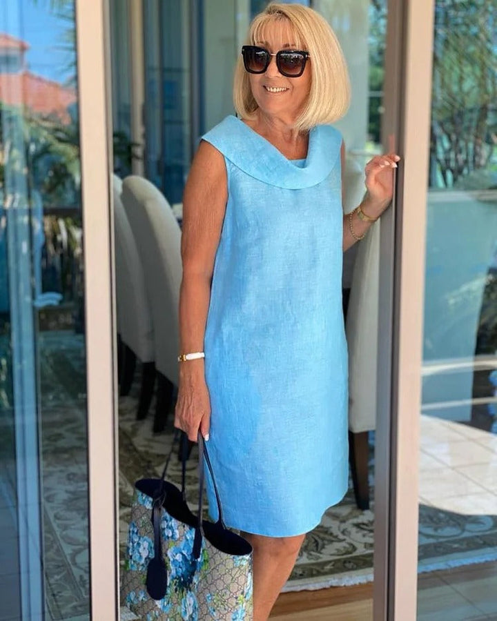 FRANCES | COWL NECK SHIFT DRESS