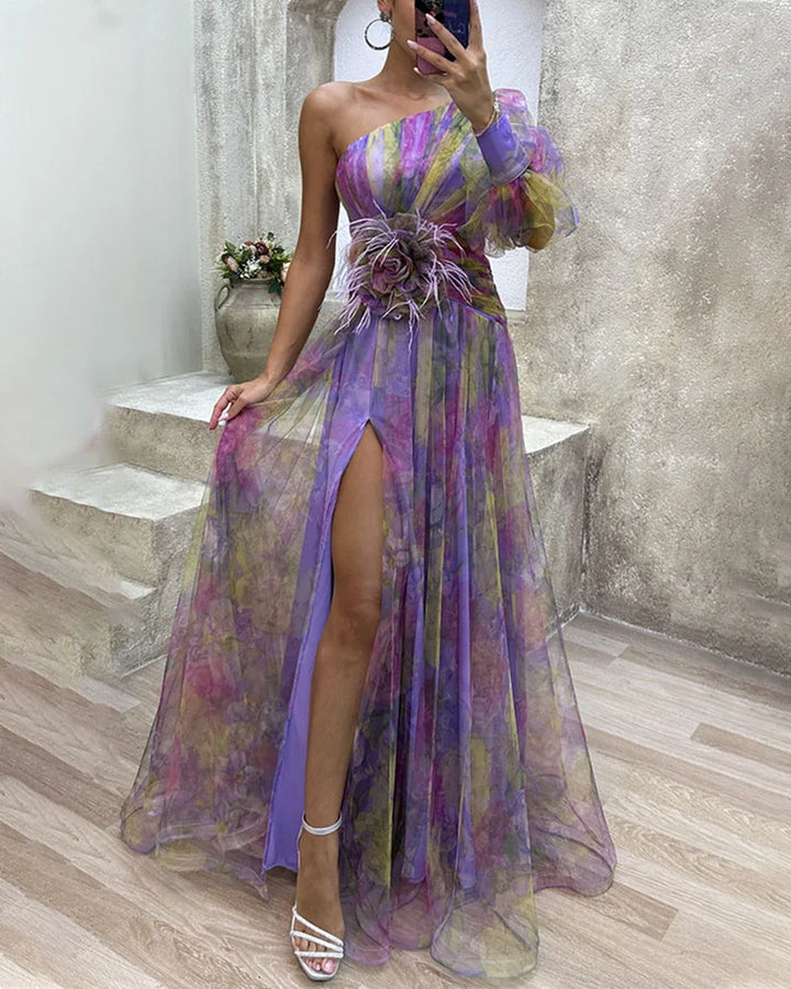 CELINA | STATEMENT FLORAL GOWN