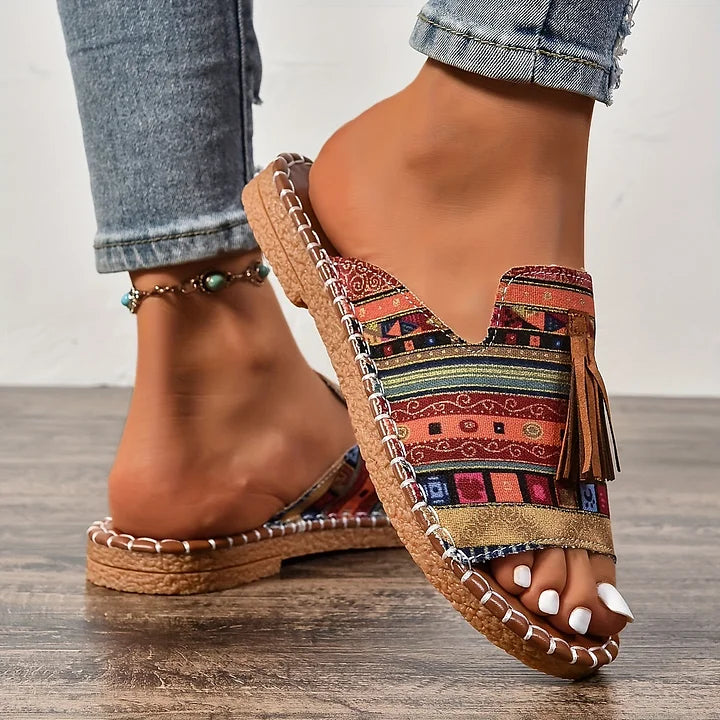Edith | Boho Tassel Sandals