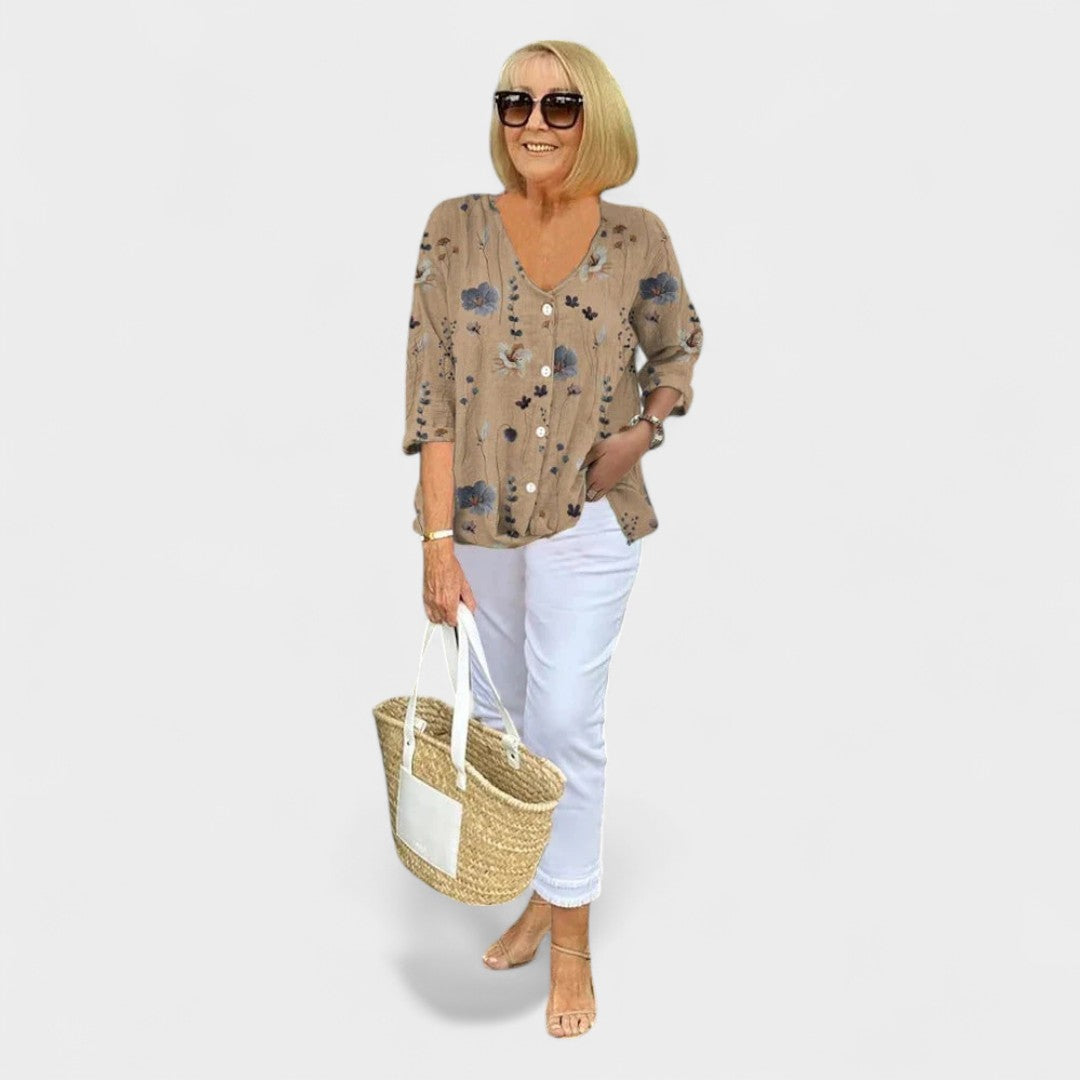 NORTHLINE STUDIO | BLOOM BUTTON BLOUSE