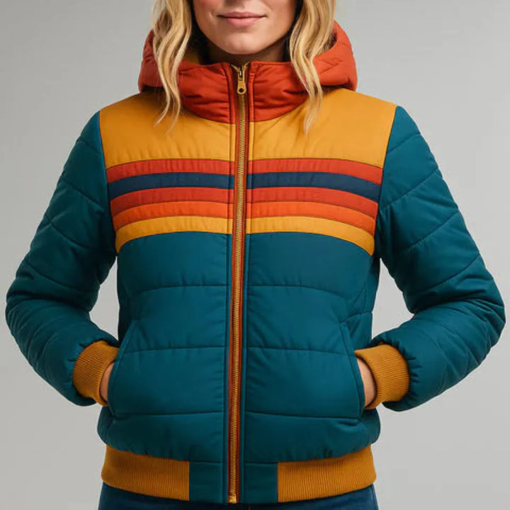 NORTHLINE STUDIO | RETRO STRIPED PUFFER JACKET