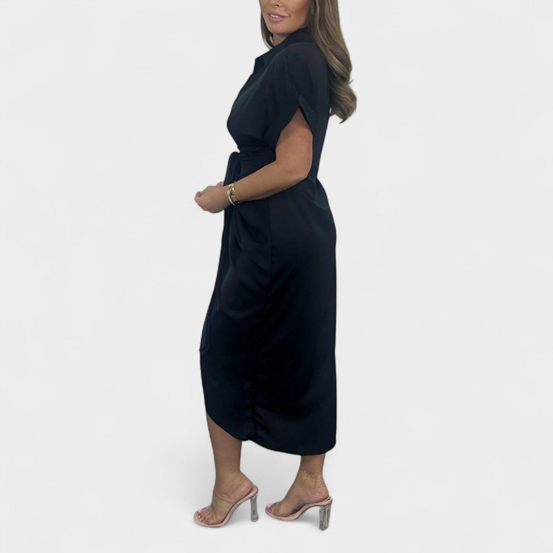 NICOLE | TIE-FRONT SHIRT DRESS