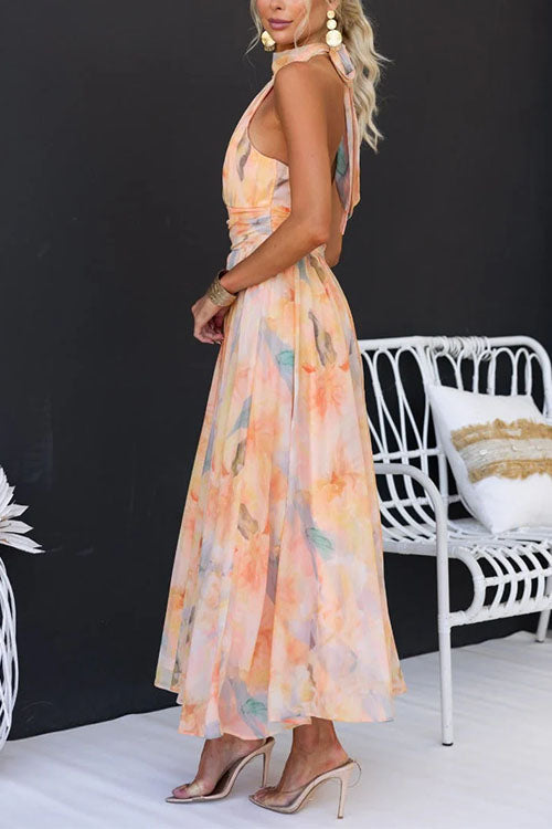 AURORA | HALTER MAXI DRESS