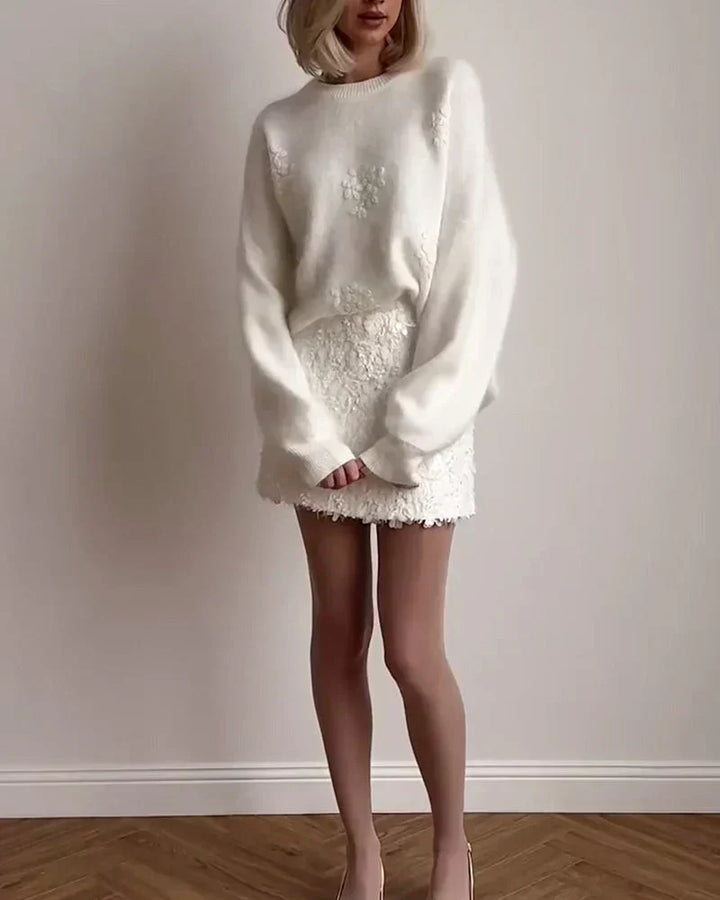 NORTHLINE STUDIO | Embroidered Floral Sweater