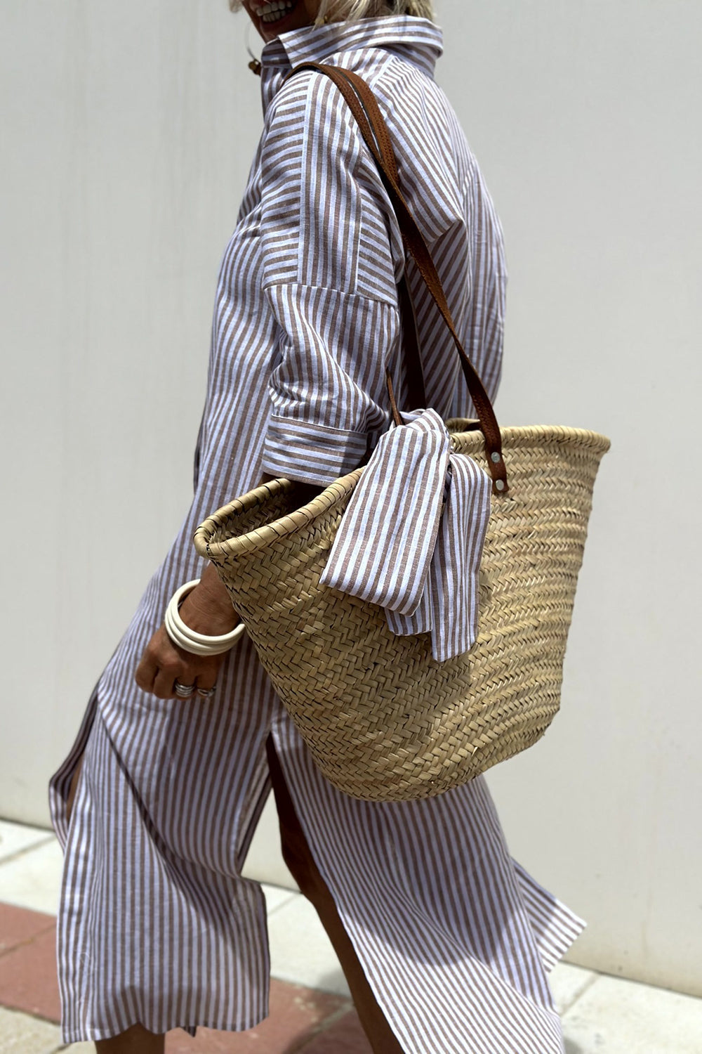 Helen | Striped Shirt Dress