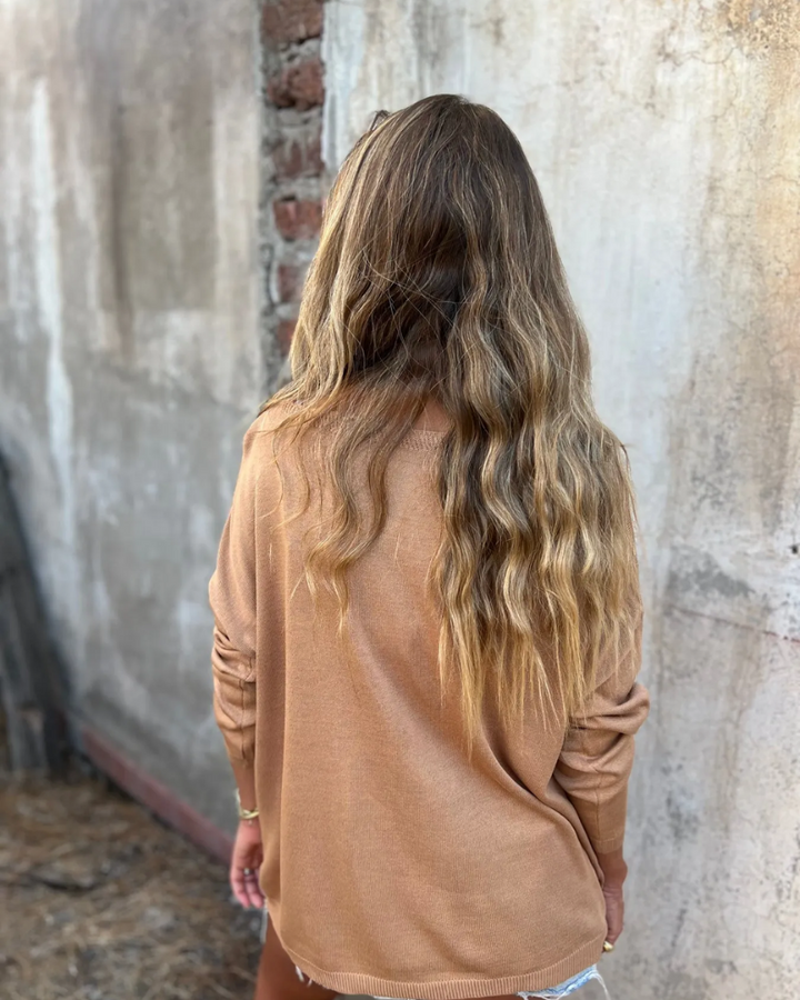 NORTHLINE STUDIO | RELAXED METALLIC KNIT TOP