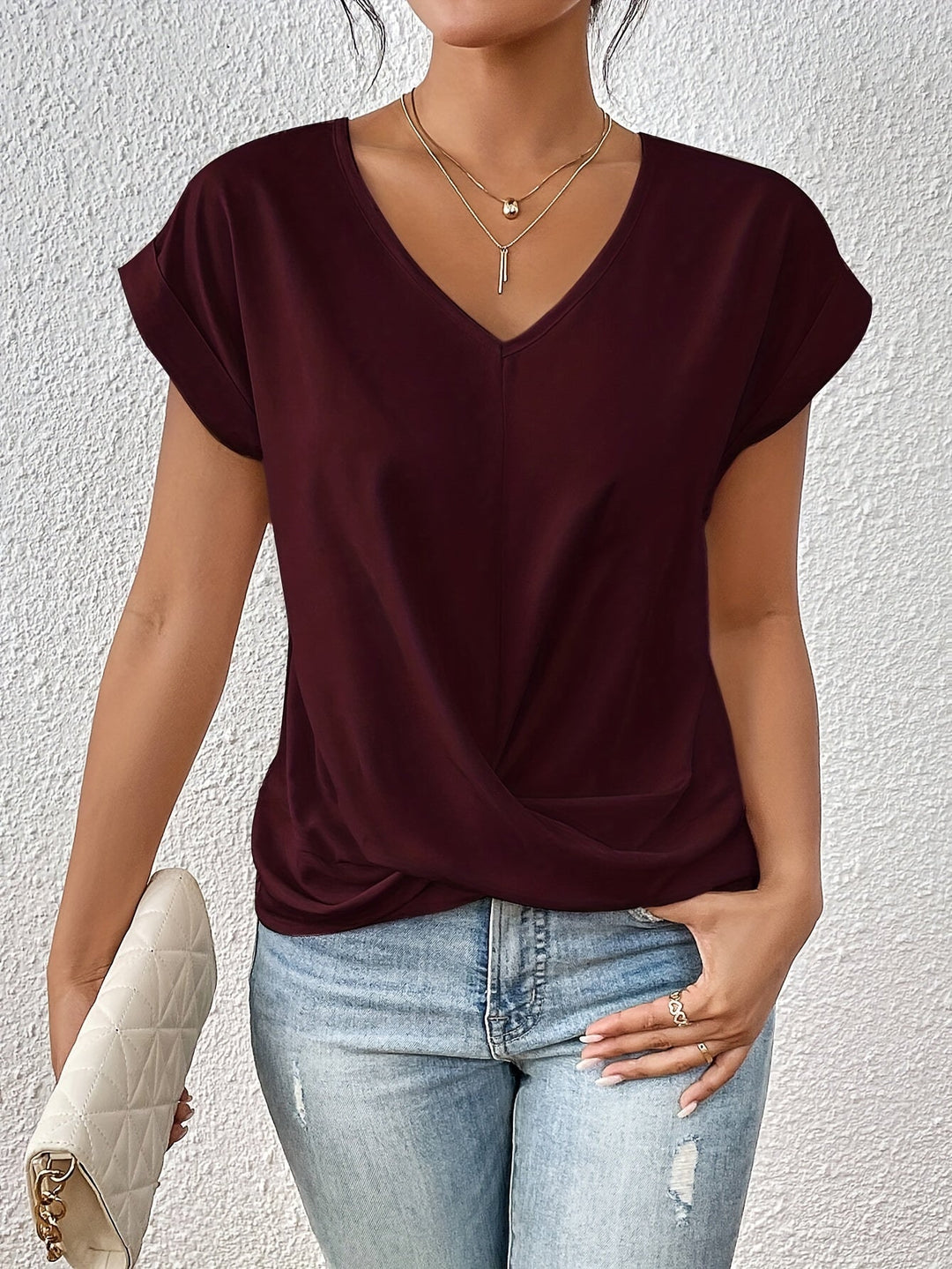 NORTHLINE STUDIO | V-NECK TWIST TOP