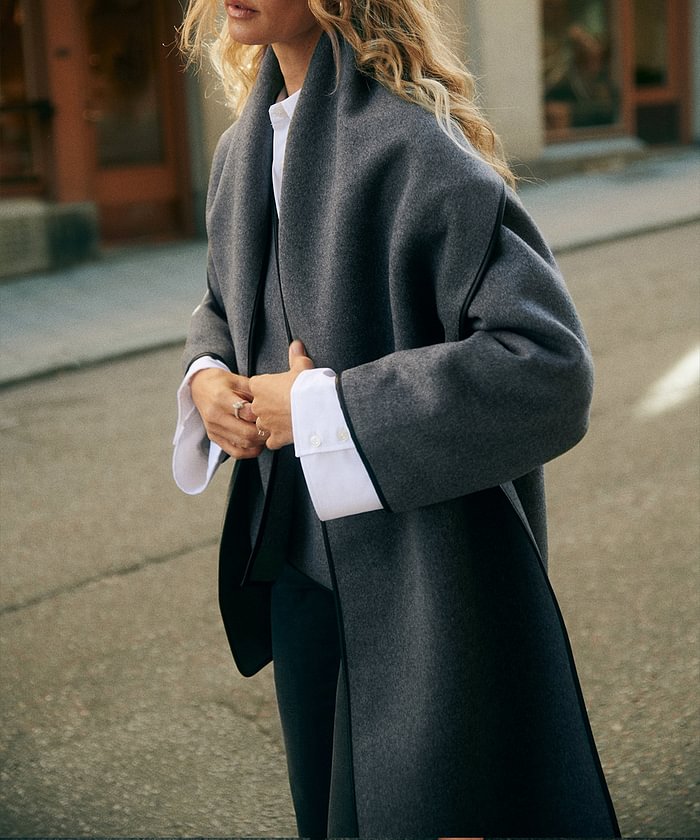 NORTHLINE STUDIO | DRAPED ELEGANCE COAT & SCARF