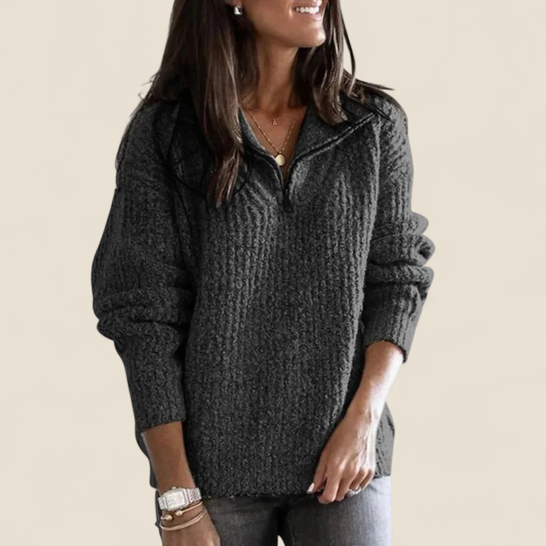 Margo | Soft Zip Comfort Sweater