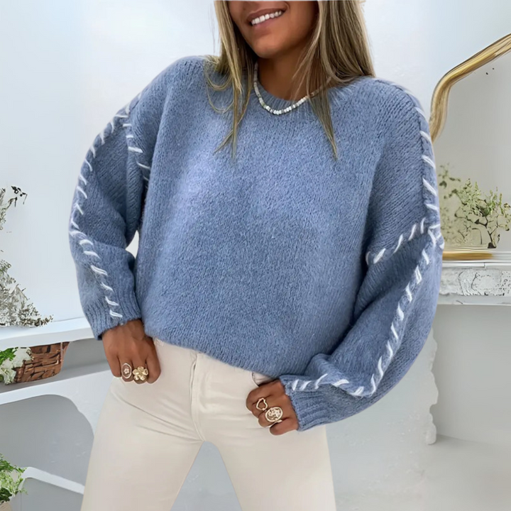 NORTHLINE STUDIO | Comfy Long Sleeve Round Neck Sweater