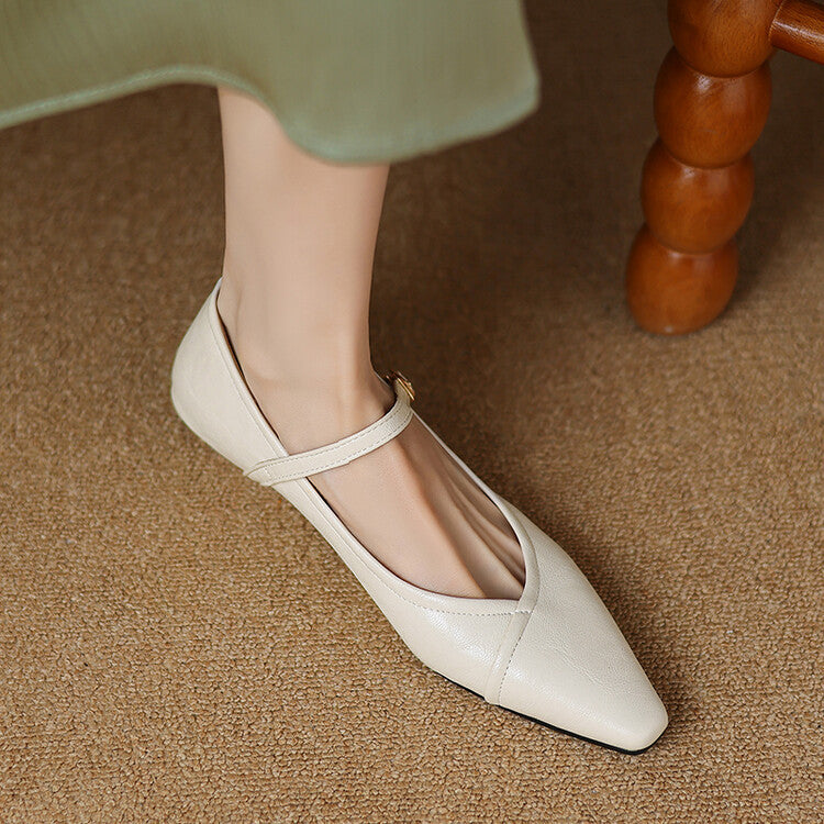 NORTHLINE STUDIO | CROSS STRAP POINTED FLATS