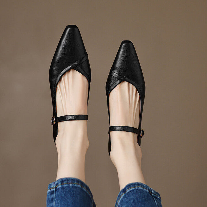 NORTHLINE STUDIO | CROSS STRAP POINTED FLATS
