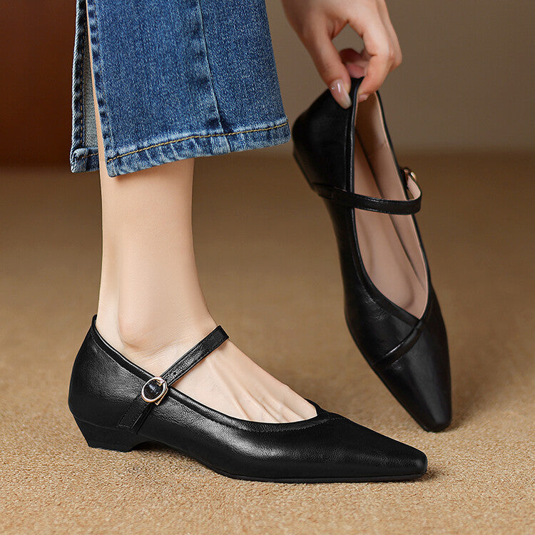 NORTHLINE STUDIO | CROSS STRAP POINTED FLATS