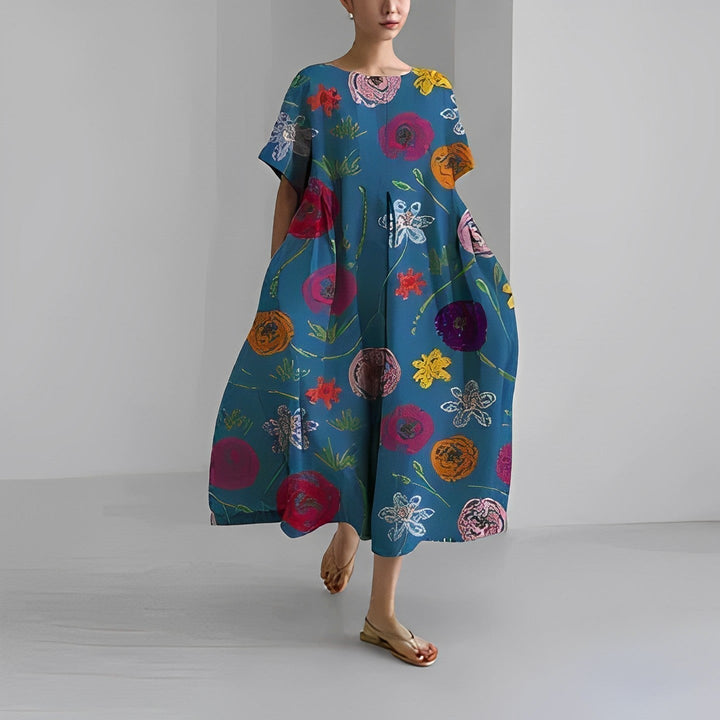 WILLOW | ARTISAN FLOWER MAXI DRESS