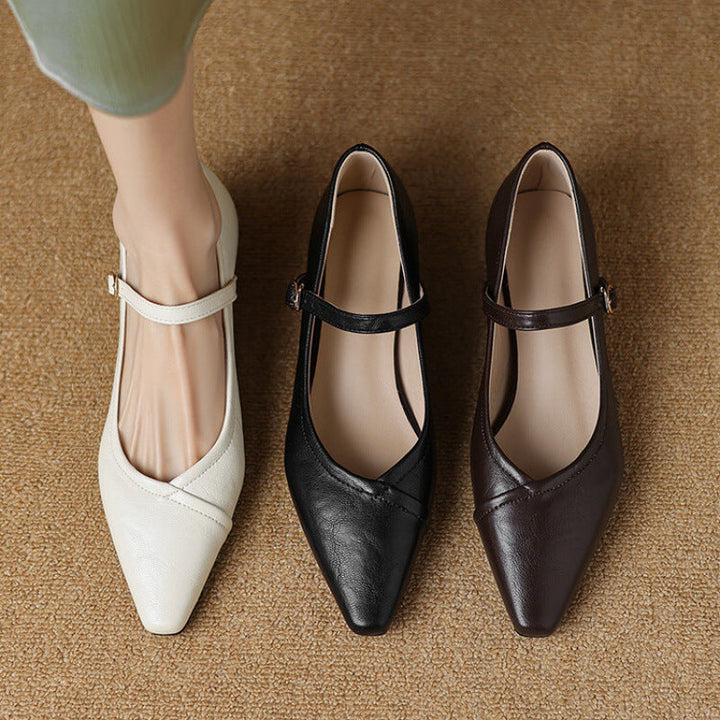NORTHLINE STUDIO | CROSS STRAP POINTED FLATS