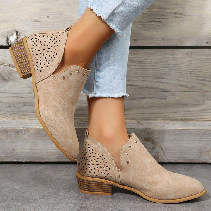 BELMONTE MILANO | LOW CUT PERFORATED ANKLE BOOT