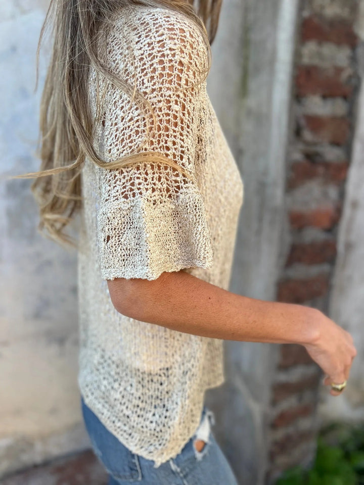 NORTHLINE STUDIO | LIGHTWEIGHT BUTTONED KNIT TOP