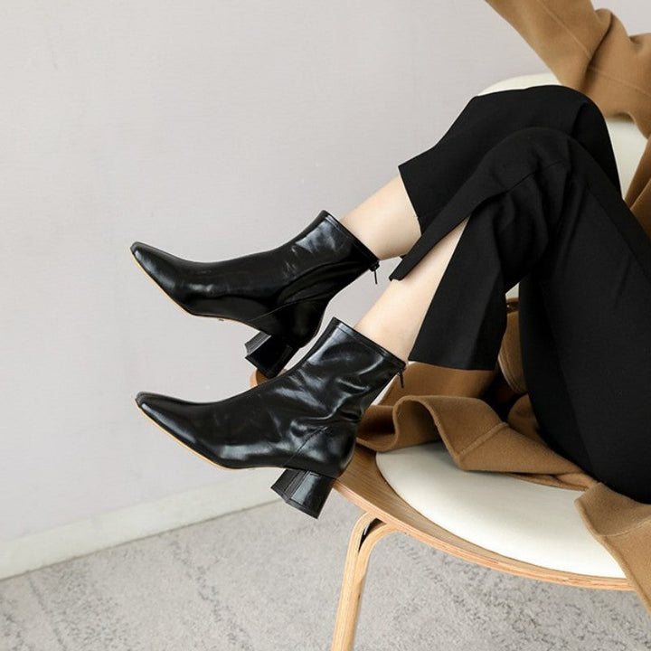 NORTHLINE STUDIO | CLASSIC BLOCK-HEEL ANKLE BOOTS