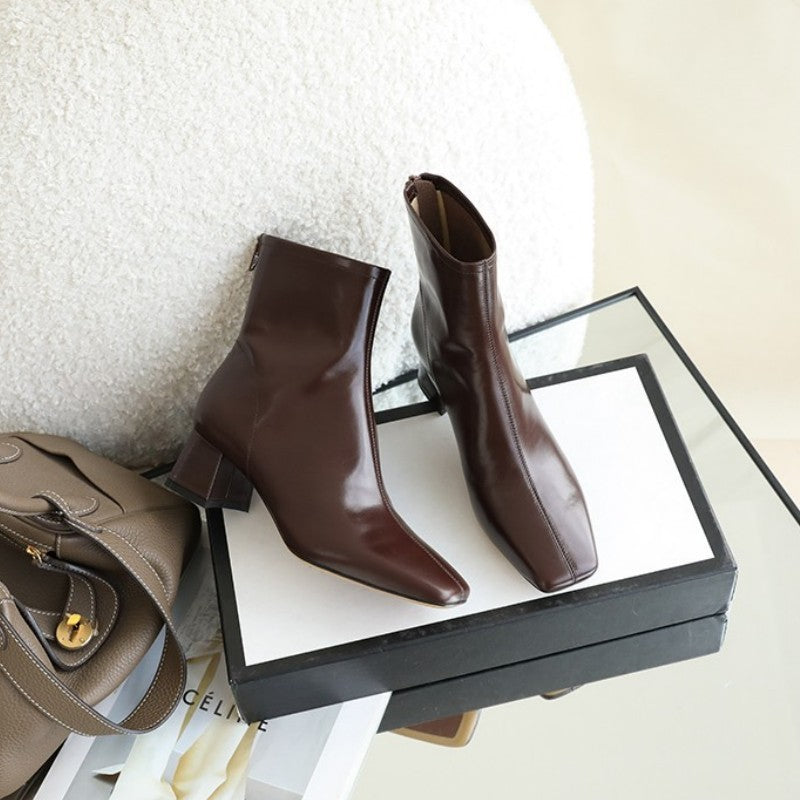 NORTHLINE STUDIO | CLASSIC BLOCK-HEEL ANKLE BOOTS