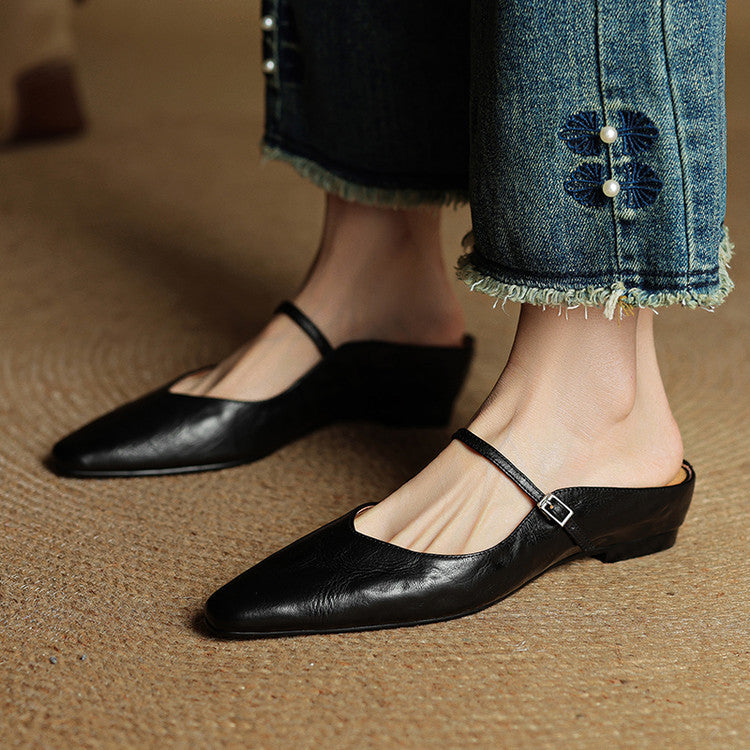 NORTHLINE STUDIO | SLENDER STRAP SLINGBACK FLATS