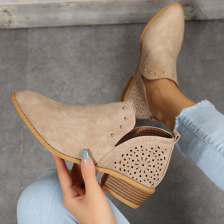 BELMONTE MILANO | LOW CUT PERFORATED ANKLE BOOT